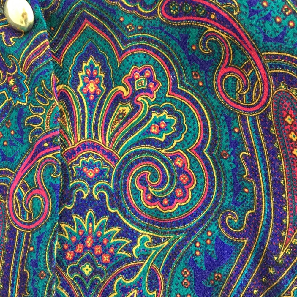 VTG 80s Norton McNaughton Paisley and Floral Blazer, 8 - Picture 10 of 13